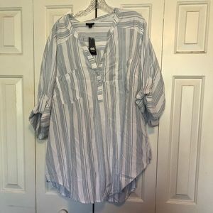 Striped Chambray Button Down